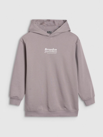 Bluza dresowa nierozpinana z kapturem dziewczęca 4F 4FJRSS25TSWSF2056-83S