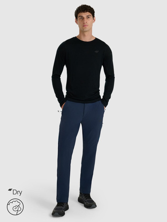 Longsleeve trekkingowy szybkoschnący z wełną merino męski 4F 4FWAW25TFLOM430-20S