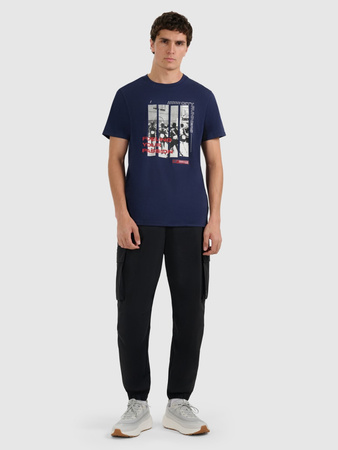 T-shirt regular z nadrukiem męski 4F 4FRAW25TTSHM3364-31S