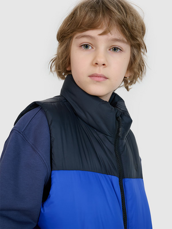 Bezrękawnik chłopięcy puchowy z wypełnieniem syntetycznym 4F 4FJWSS25TVJAM208-36S