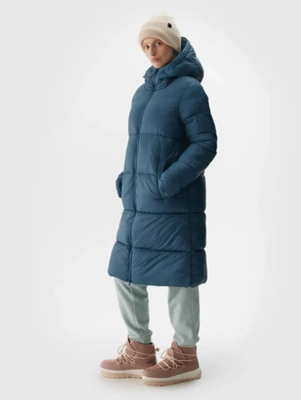 Płaszcz damski zimowy puchowy długi parka 4F 4FWAW24TDJAF475-46S