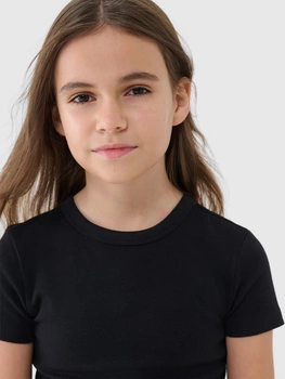 Dziewczęcy top basic t-shirt 4F 4FJWSS25TTSHF1852-20S