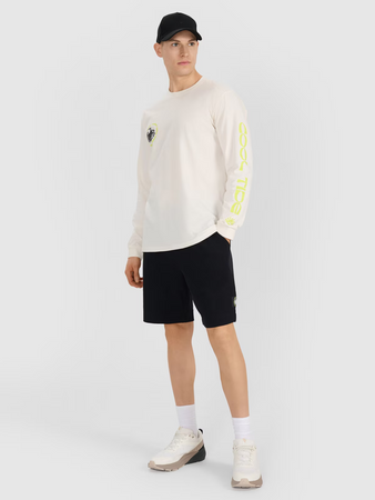 Longsleeve regular z nadrukiem męski 4F 4FWSS25TLONM392-11S