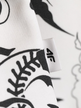 Bluza dresowa nierozpinana z kapturem dziewczęca 4F 4FJRAW25TSWSF2348-90A