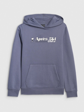 Bluza dresowa nierozpinana z kapturem chłopięca 4F 4FJRAW25TSWSM2416-32S