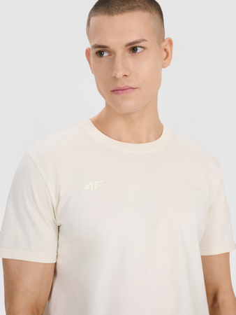 Męski t-shirt z nadrukiem 4F 4FRSS25TTSHM2687-11S