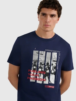 T-shirt regular z nadrukiem męski  4F 4FRAW25TTSHM3364-31S