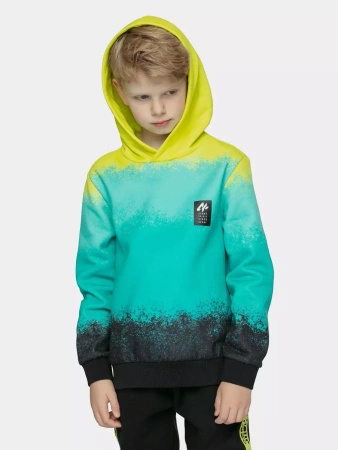 Bluza chłopięca bawełniana z kapturem 4F 4FJWSS25TSWSM2339-90A