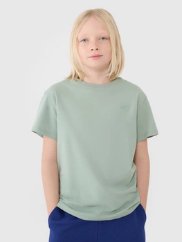 T-shirt oversize gładki chłopięcy 4F 4FJWSS25TTSHM2324-41S