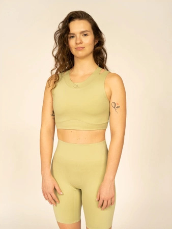 Biustonosz treningowy ze średnim wsparciem z materiałów z recyklingu damski 4F x anna lewandowska 4F