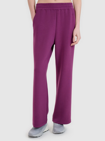 Spodnie damskie dresowe z modalem z szerokimi nogawkami 4F 4FWSS25TTROF1011-50S