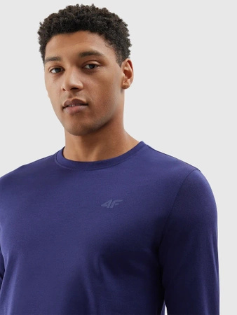 Koszulka bawełniana z długim rękawem gładka męska 4F