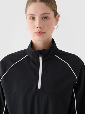 Kurtka przejściowa cropped ze stójką damska 4F 4FRSS24TTJAF0886-20S