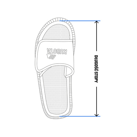 Klapki na rzep uniseks Kubota K0000-100-002-15-1