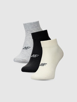 Skarpetki casual za kostkę damskie (ZESTAW 3 szt.) 4F 4FWMM00USOCF448-97S