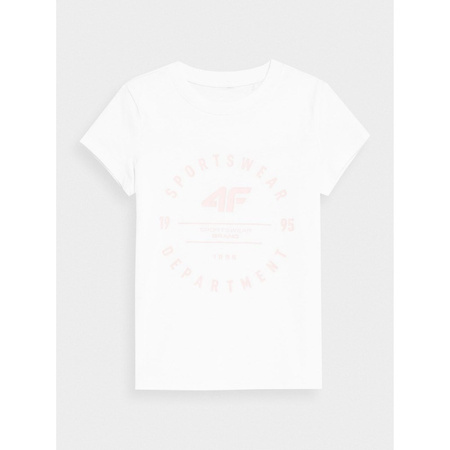 T-shirt z nadrukiem dziewczęcy 4F Junior