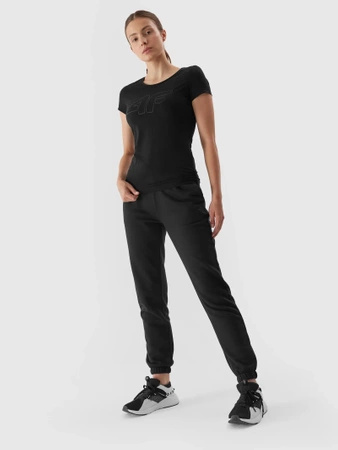 T-shirt slim z logo damski 4F 4FWSS24TTSHF1163-20S