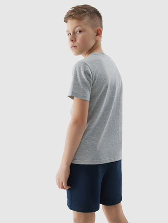 T-shirt bawełniany gładki dla chłopca 4F Junior