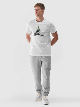 T-shirt regular z nadrukiem męski 4F 4FRAW24TTSHM2301-10S