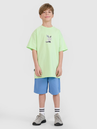 Chłopięcy t-shirt z nadrukiem 4F 4FJRSS25TTSHM2641-45S