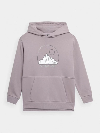 Bluza dresowa nierozpinana z kapturem dziewczęca 4F Junior