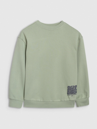 Bluza dresowa oversize nierozpinana bez kaptura chłopięca 4F 4FJRAW25TSWSM2448-44S