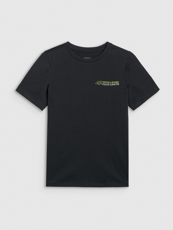 T-shirt regular z nadrukiem chłopięcy 4F 4FJWAW25TTSHM2415-20S