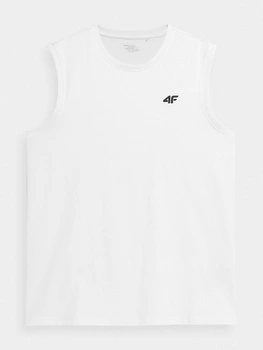 Tank top regular gładki męski 4F