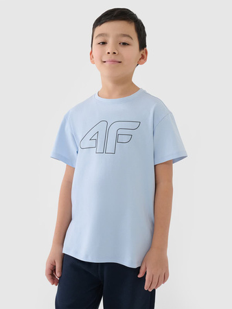 T-shirt chłopięcy oversize z nadrukiem 4F 4FJWSS25TTSHM2325-33S