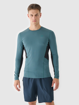 Longsleeve do biegania szybkoschnący męski 4F 4FWAW24TFLOM252-40S