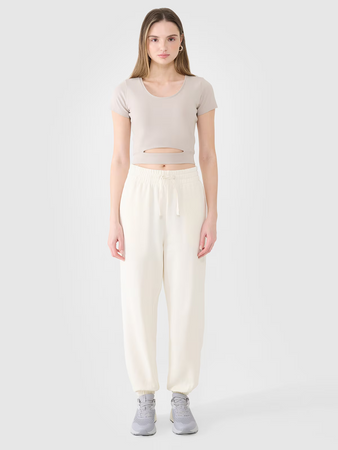 Spodnie dresowe joggery damskie 4F 4FWSS25TTROF0994-11S