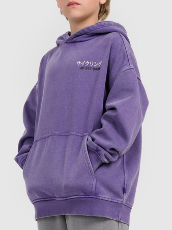 Bluza dresowa nierozpinana z kapturem chłopięca 4F 4FJRAW25TSWSM2344-51S