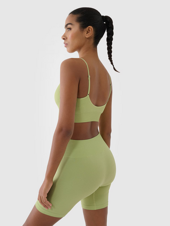 Biustonosz treningowy bezszwowy z niskim wsparciem damski 4F 4FWSS25USBAF151-42S