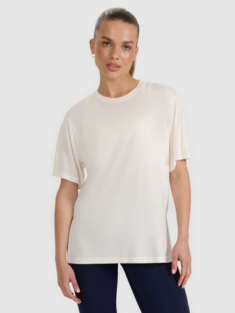 T-shirt oversize z modalem damski 4F 4FRAW25TTSHF3408-11S