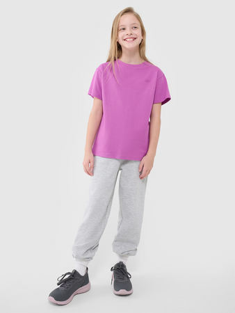 T-shirt oversize gładki dziewczęcy 4F 4FJWSS25TTSHF2326-50S