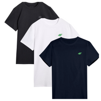 T-shirt męski (ZESTAW KOSZULEK 3 SZT.) 4F 4FWSS25TTSHM3965-94S