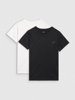 T-shirt regular gładki (ZESTAW 2 szt.) dziecięcy 4F 4FJRAW25TTSHU3157-93S