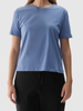T-shirt regular gładki damski 4F 4FWAW24TTSHF1650-32S