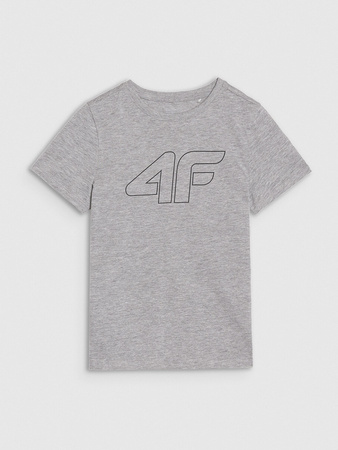 T-shirt z nadrukiem chłopięcy 4F 4FJWSS25TTSHM2179-27M