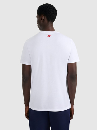 T-shirt regular z nadrukiem męski 4F 4FRAW25TTSHM3364-10S
