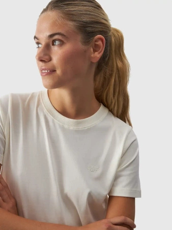 T-shirt regular gładki damski 4FWAW24TTSHF1650-12S