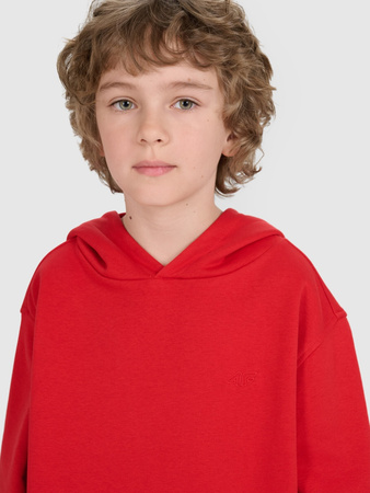 Bluza dresowa nierozpinana z kapturem chłopięca 4F 4FJRAW25TSWSM2490-62S