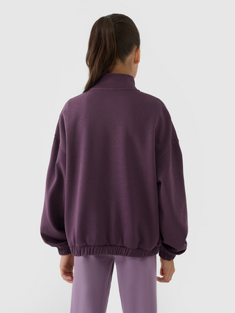 Bluza dziewczęca dresowa nierozpinana bez kaptura 4F 4FJRSS25TSWSF2058-50S