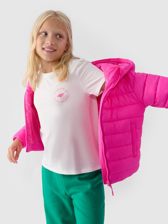 Kurtka puchowa z wypełnieniem syntetycznym dziewczęca 4F 4FJWAW24TDJAF449-55S