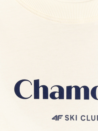 T-shirt loose z nadrukiem damski 4F 4FRAW25TTSHF3409-12S