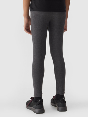 Legginsy bawełniane elastyczne dziewczęce 4F Junior