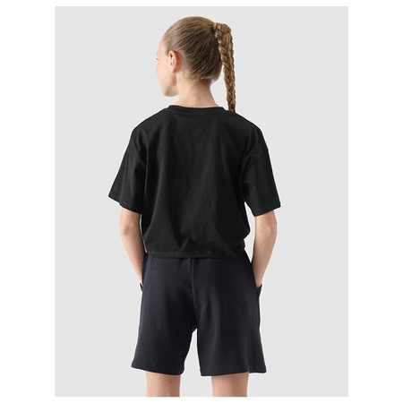 Dziewczęcy top z nadrukiem 4F 4FJWSS25TTSHF1872-20S