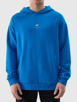 Bluza dresowa nierozpinana z kapturem z bawełny organicznej męska 4F