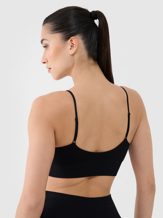 Biustonosz treningowy bezszwowy z niskim wsparciem damski 4F 4FWSS25USBAF151-20S