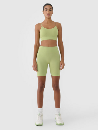 Biustonosz treningowy bezszwowy z niskim wsparciem damski 4F 4FWSS25USBAF151-42S